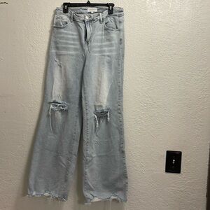 Risen Wide Leg Jeans